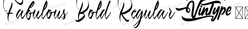 Fabulous Bold Regular字体转换